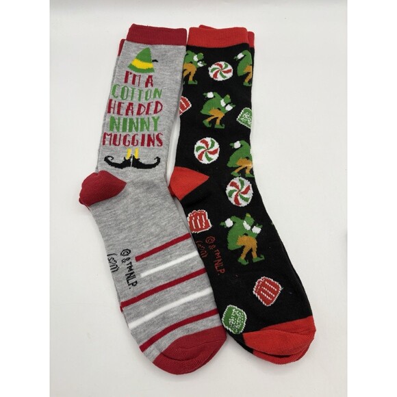 NEW Buddy The Elf  12 Days Of Christmas Socks 14 Pair Men’s Size 6-12 No Box - Picture 2 of 8
